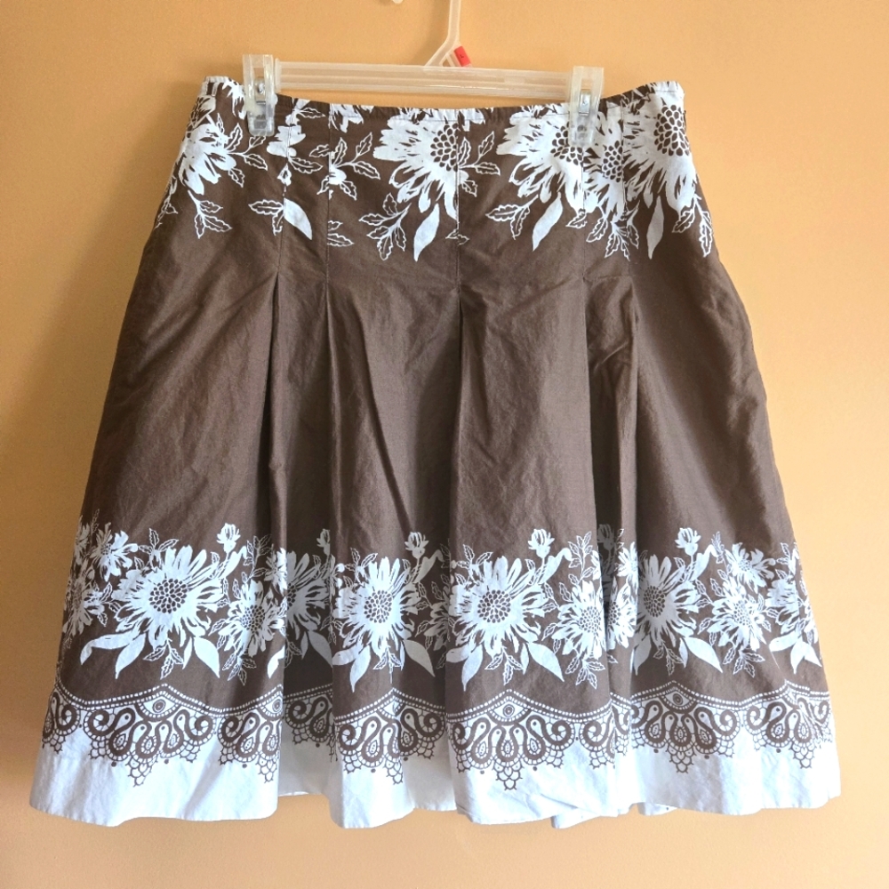 Ann Taylor Loft Floral Poofy Skirt, Waist=16"